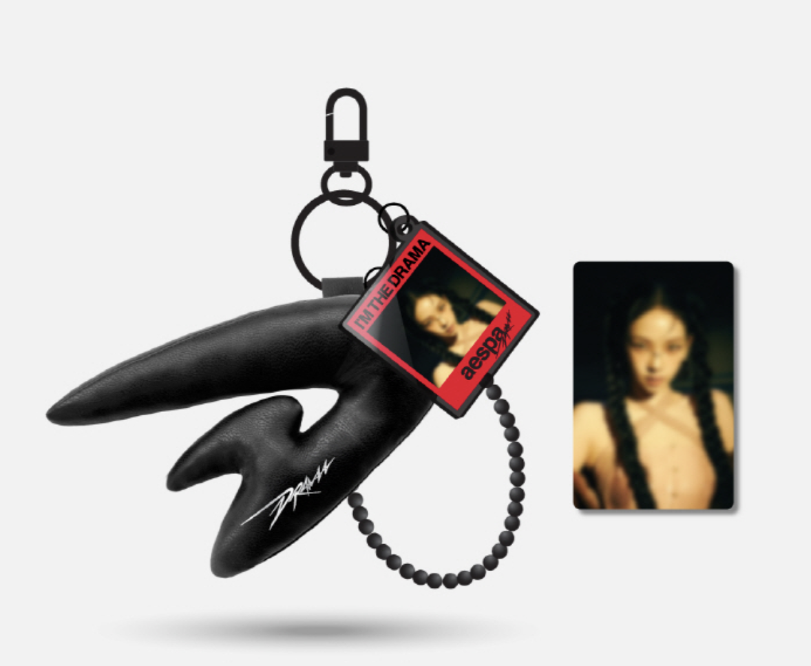 aespa Official MD "Drama" (Black) Photo Key Ring