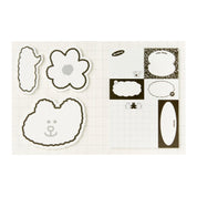 Sticky Memo Set: Black & White Bear