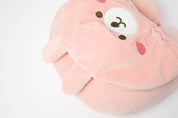 Hooded Neck Cushion Pink Rabbit