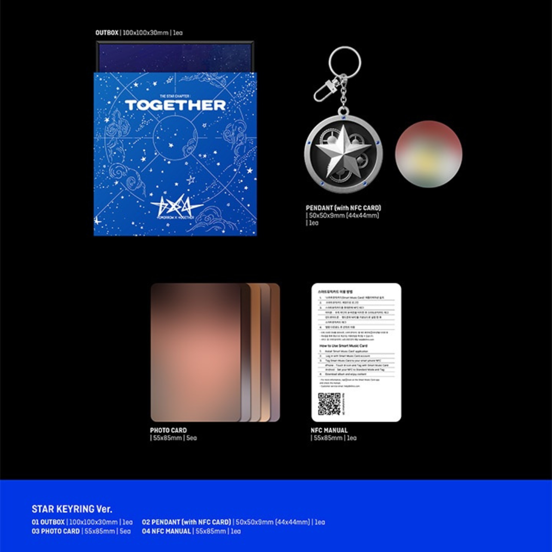 TOMORROW X TOGETHER (TXT) 4th Full Album "THE STAR CHAPTER: TOGETHER" (Star Key Ring Ver.)