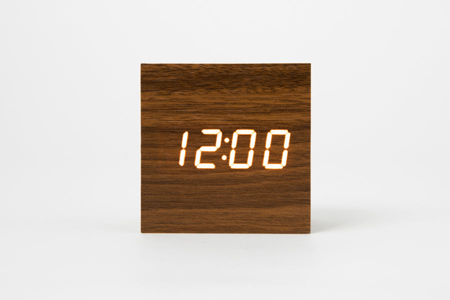 Wood LED Clock Brown (Small)