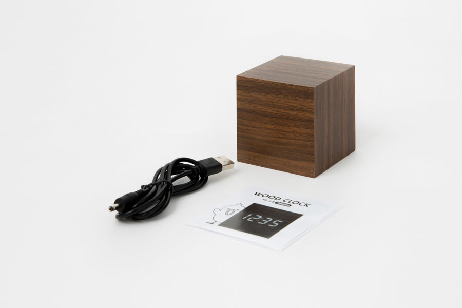 Wood LED Clock Brown (Small)