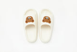 Pom Pom Slippers: Bear 245 (White)