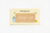 Digital Bamboo Wooden Desk Clock (Large)