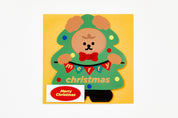 Christmas Card Poodle Christmas Tree