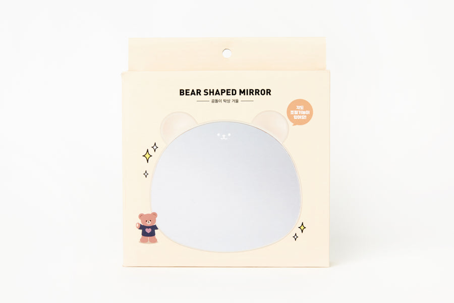 Desk Mirror Bear Ivory