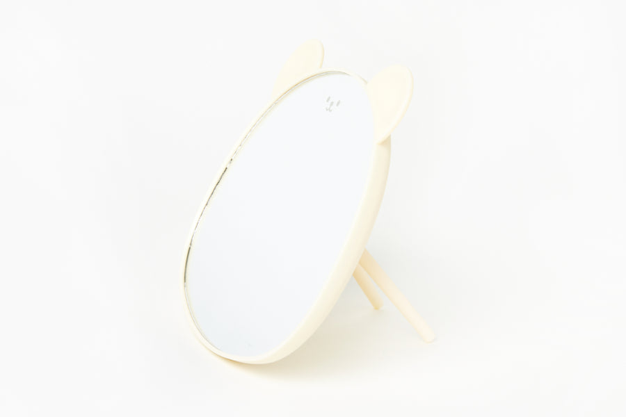 Desk Mirror Bear Ivory