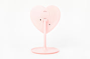 LED Desk Mirror Heart Pink