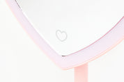 LED Desk Mirror Heart Pink