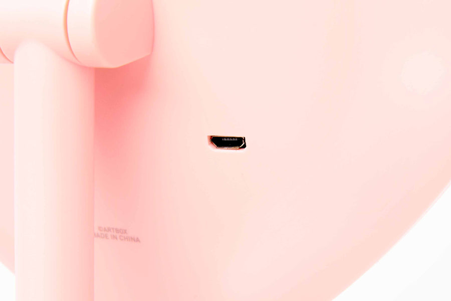 LED Desk Mirror Heart Pink