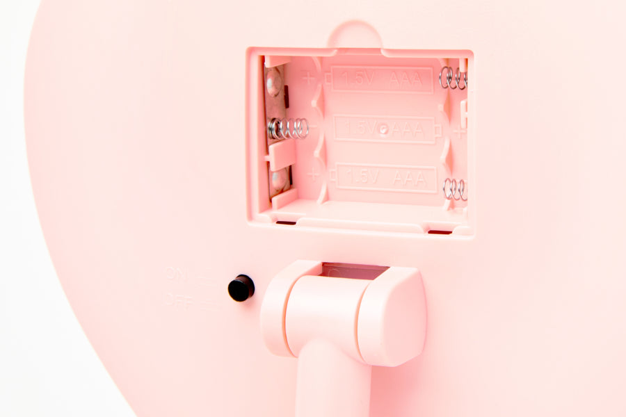 LED Desk Mirror Heart Pink