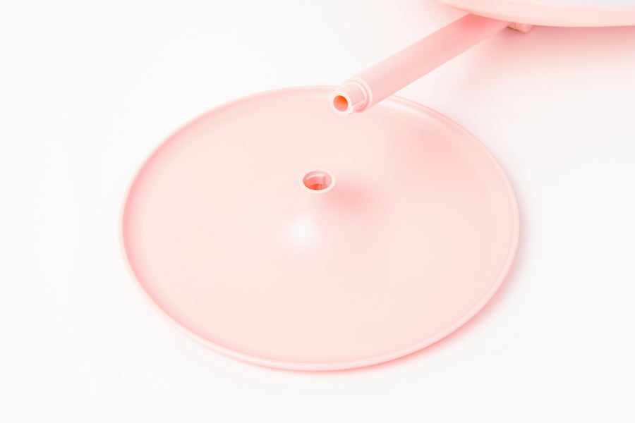 LED Desk Mirror Heart Pink