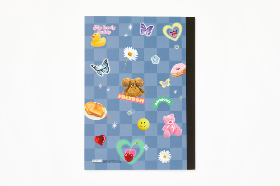 Notebook Bear Blue Retro