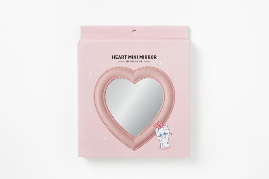 Desk Mirror Pink Heart S