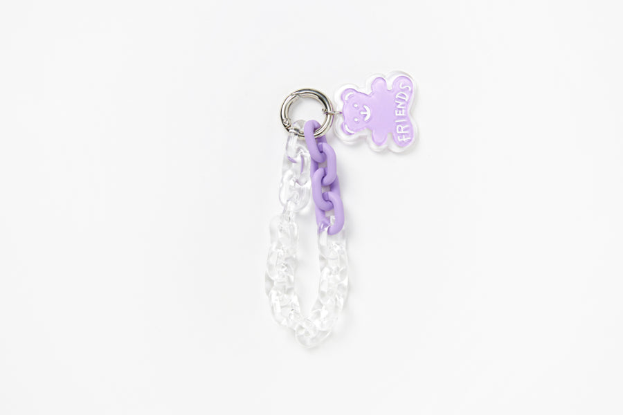 Teddy Bear Key Ring - Purple
