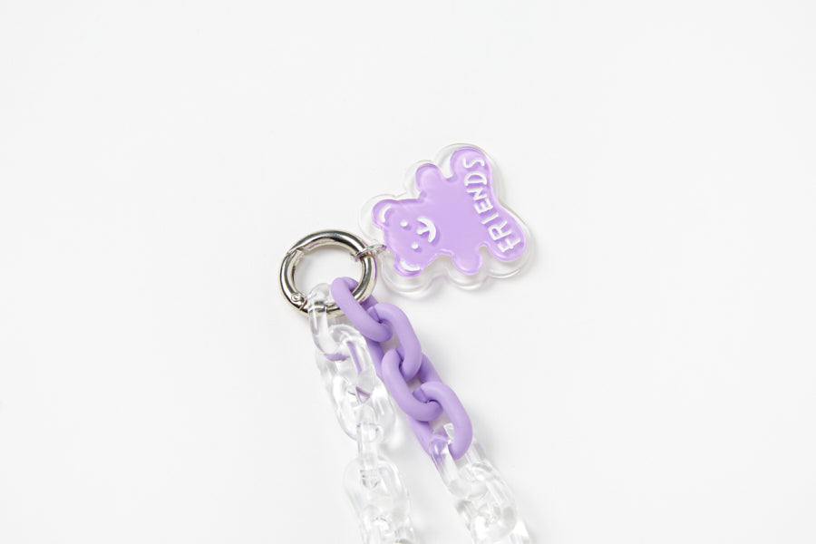 Teddy Bear Key Ring - Purple
