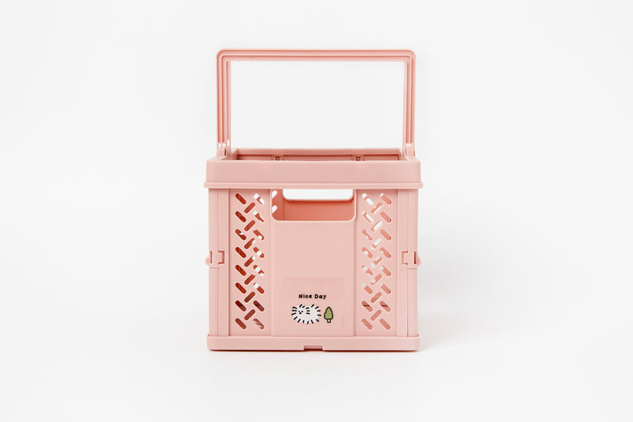 Folding Storage Crate - Pink (M)