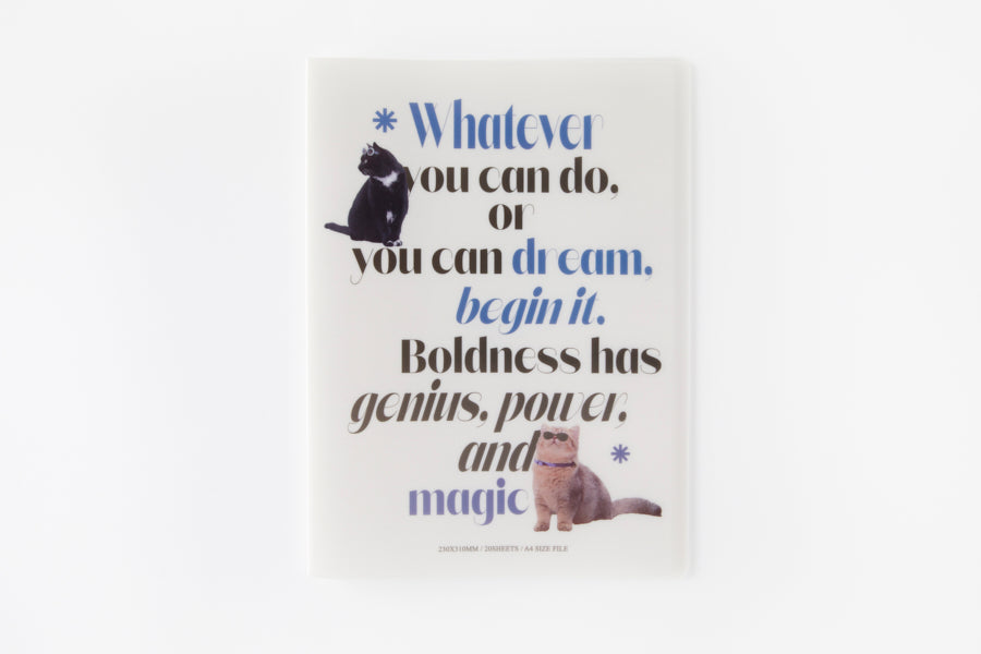 Cat Clear File 20 pockets (Ivory) Amuse Ground