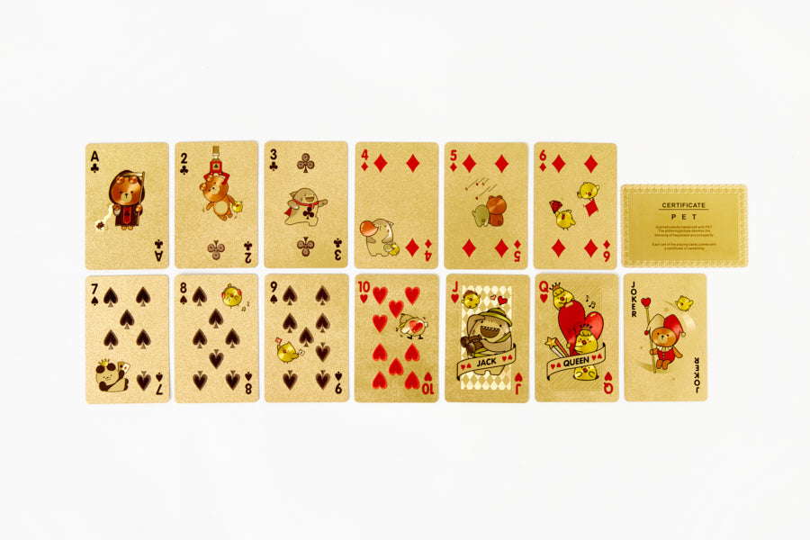 PLAYING CARDS GOLD OLIVER