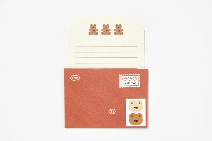 LETTER PAPER HEART BEAR