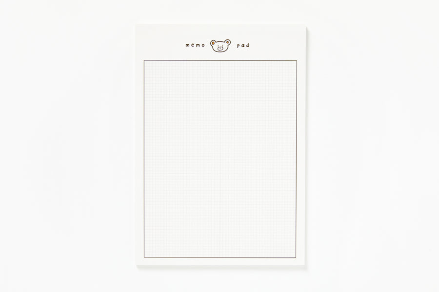 Memo Pad Grid Bear B5