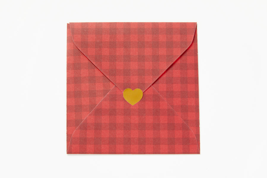 Card 'I Love You' Simple Bear Red