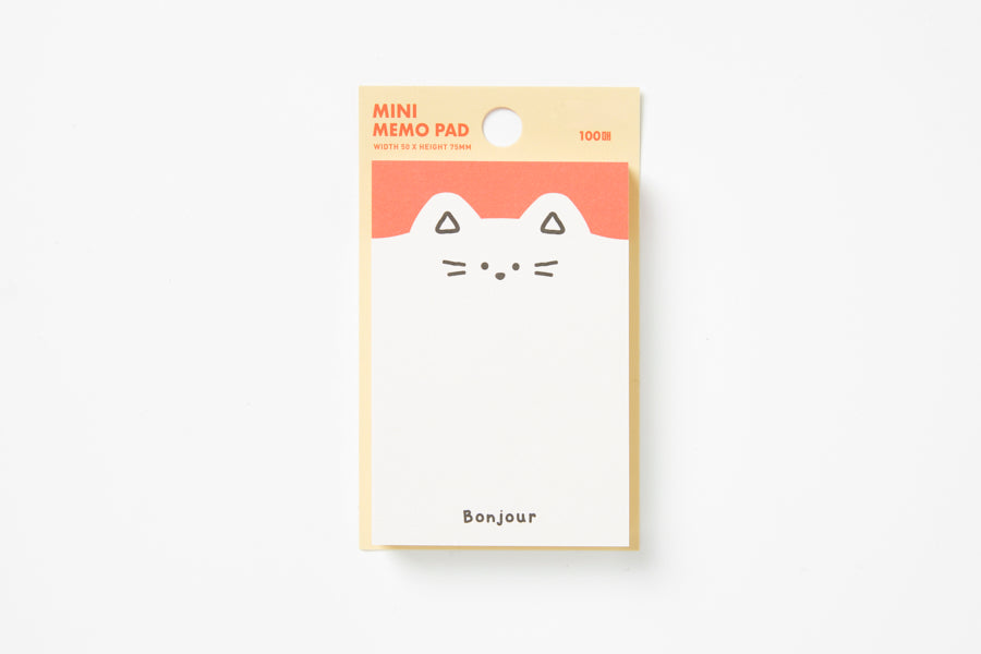 Sticky Memo Pad Red Cat