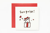 Pop-Up Card 'Surprise' Rabbit Red