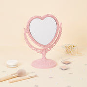 Desk Mirror Princess Heart Pink