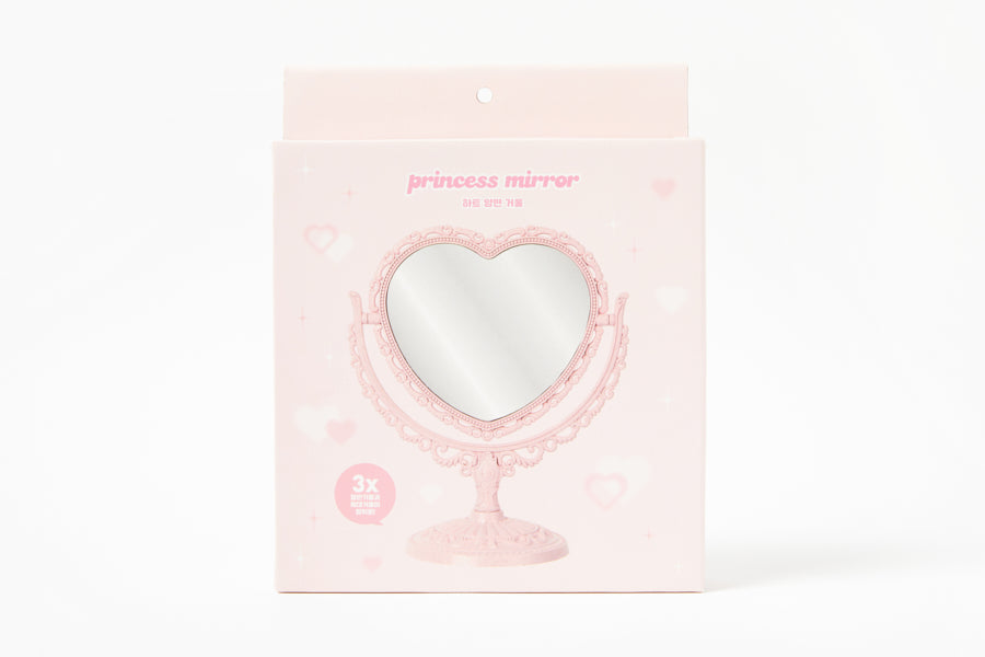 Desk Mirror Princess Heart Pink