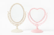 Desk Mirror Princess Heart Pink