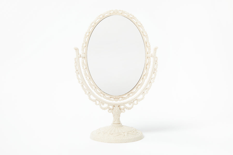 Desk Mirror Princess Oval Ivory