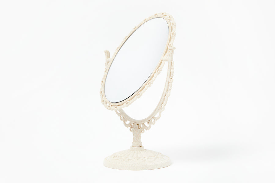 Desk Mirror Princess Oval Ivory