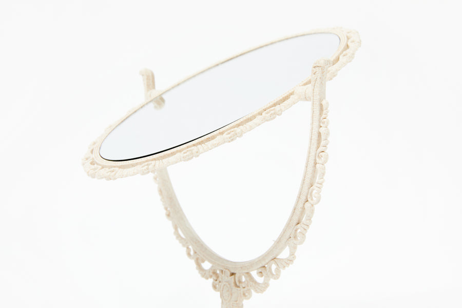 Desk Mirror Princess Oval Ivory