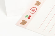 Mini Letter Pad Set Bear and Cherry