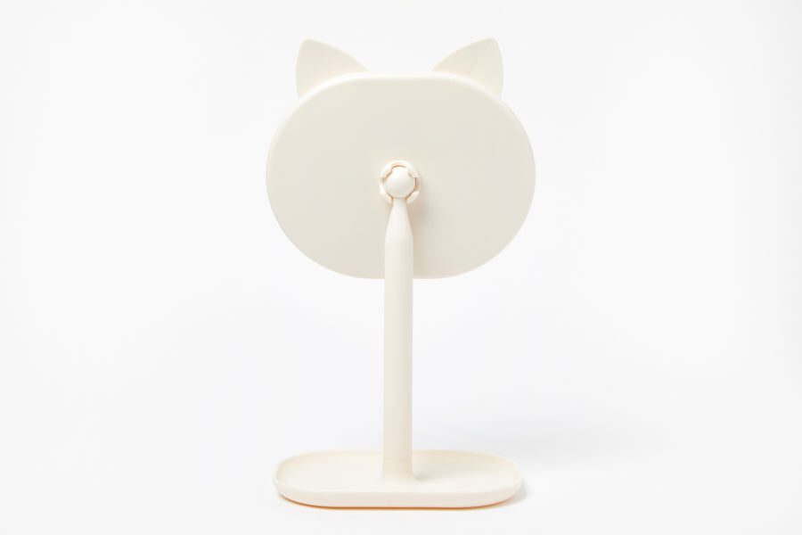 Cat Tray Desk Mirror Ivory