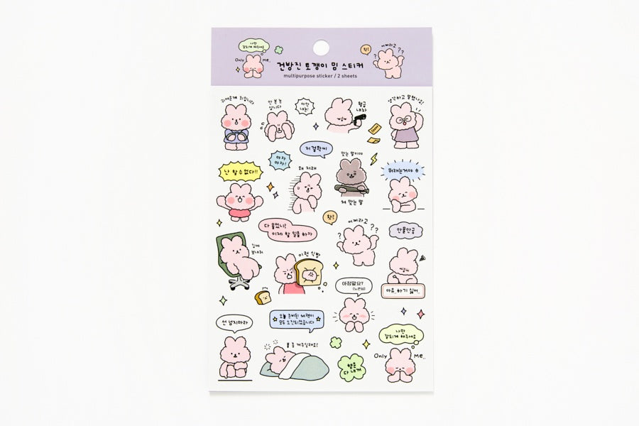 SEAL STICKER ART PAPER RABBIT MEME