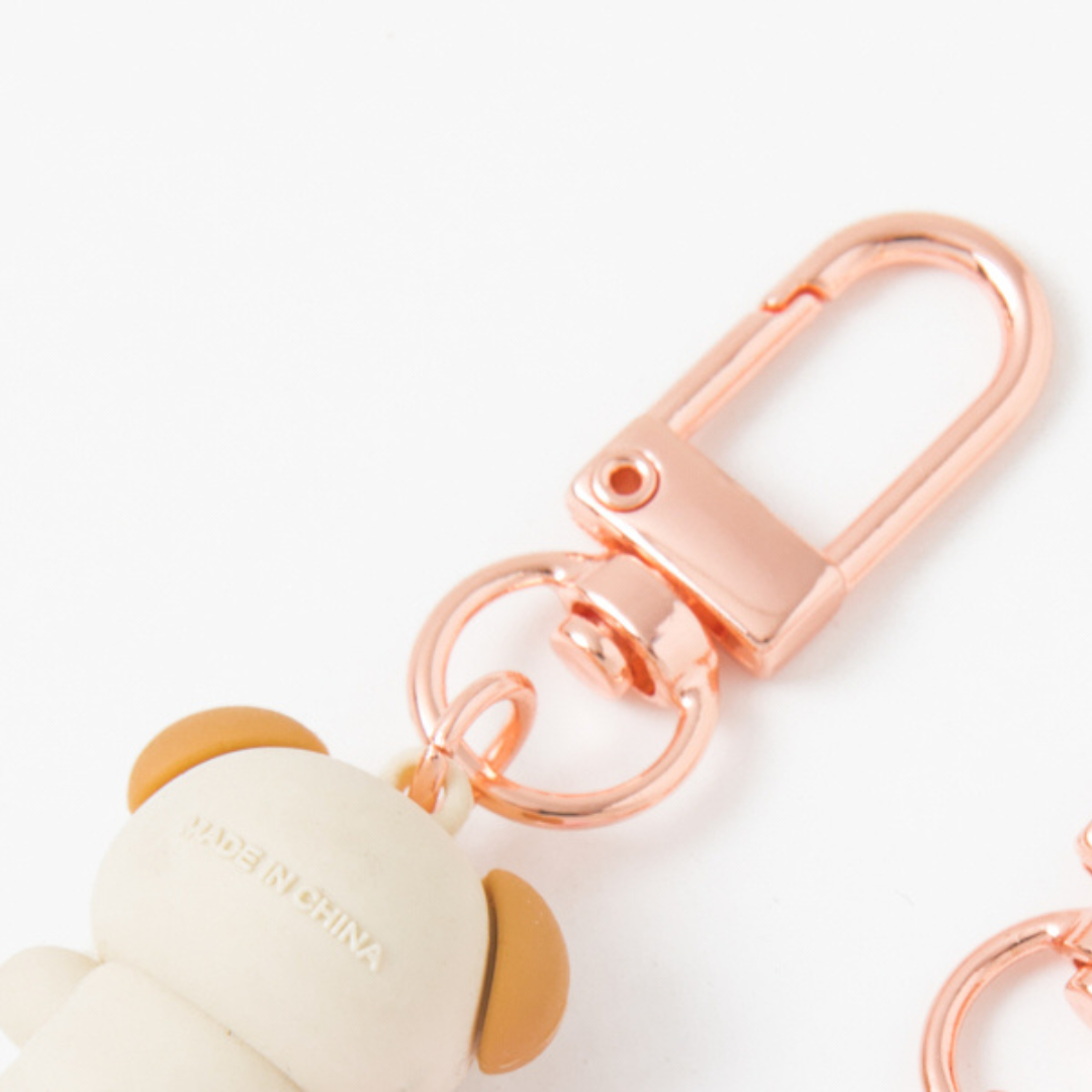 KEY RING SET RIBBON DOG RABBIT