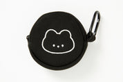 Round Mini Coin Purse Bear Black