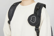 Round Mini Coin Purse Bear Black