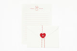 Letter Paper Bear Heart Eyelet