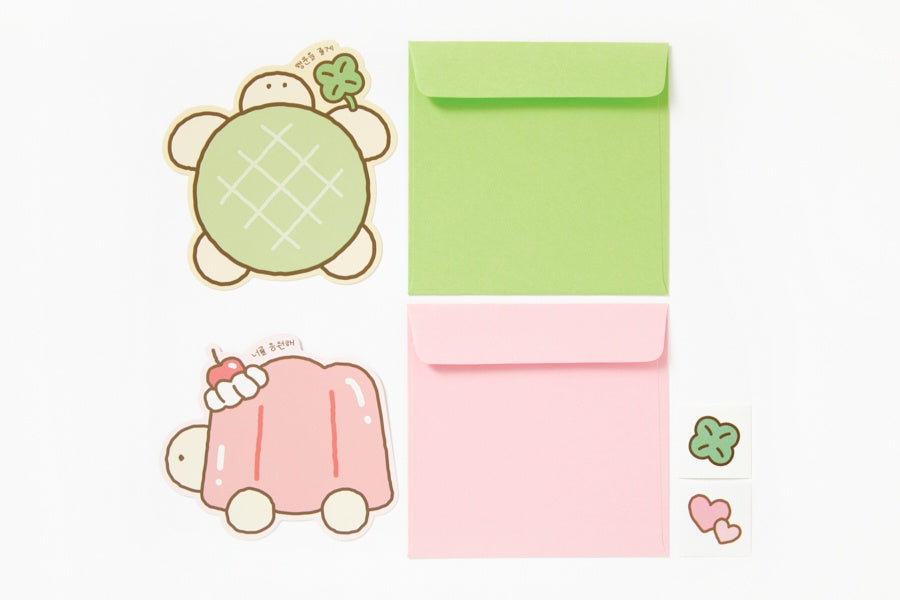 CARD TURTLE SUPPORT N LUCK DOMSONG SET