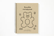 Spring Kraft Notebook - Doodle Bear