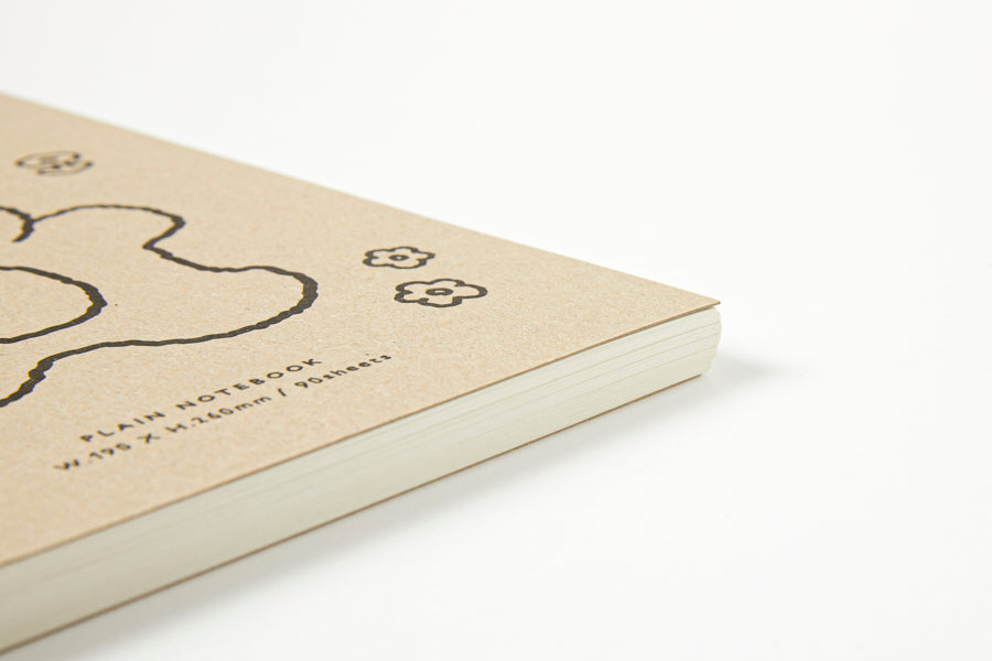 Spring Kraft Notebook - Doodle Bear
