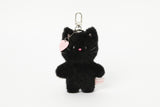 BAG CHARM BLACK CAT HEART CHARM