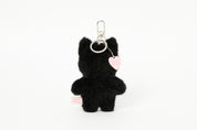 BAG CHARM BLACK CAT HEART CHARM