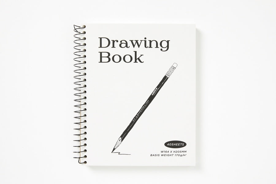 Simple Spring Drawing Book - Pencil White