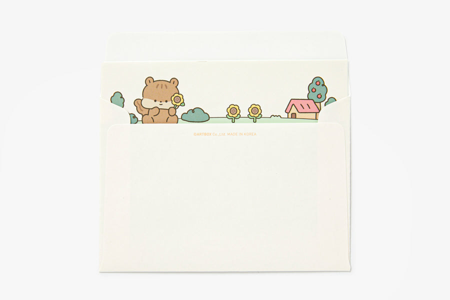 Sunflower Squirrel Letter Paper