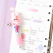 4-Color Mini Pen PINK Rabbit