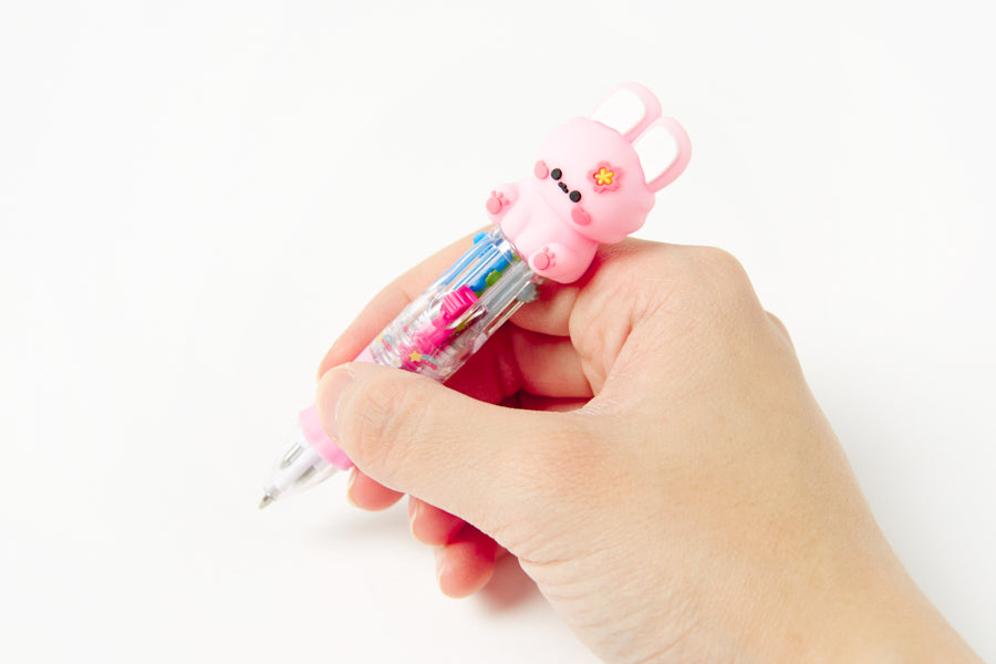 4-Color Mini Pen PINK Rabbit